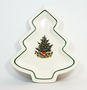 Pfaltzgraff Christmas Heritage Tree Candy Dish Small 8.25 inch USA - Picture 1 of 3