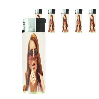 Bad Girl Pin Up D2 Lighters Set of 5 Electronic Refillable Butane  - Image 1 of 3