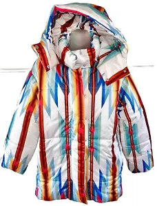 NWT Aqua x Pendleton® Pilo Cocoon Puffer Coat Jacket Aztec Southwestern-Sz XS - Picture 1 of 8