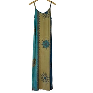 Maxi Vestido Mission Canyon Santa Bárbara Talla S Rayón Boho Festival Arte para Usar - Imagen 1 de 10