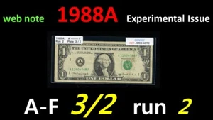 1988A Web Note ~~ A-F ~ 3/2 == run 2 == == ~~ == A11404788F == SCARCE ~ KEY - Picture 1 of 4