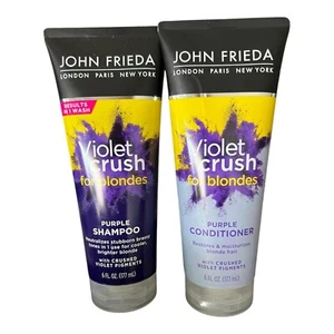 2 Pack John Frieda Violet Crush Purple For Blondes Shampoo+Conditioner 6FL OZ - Picture 1 of 5