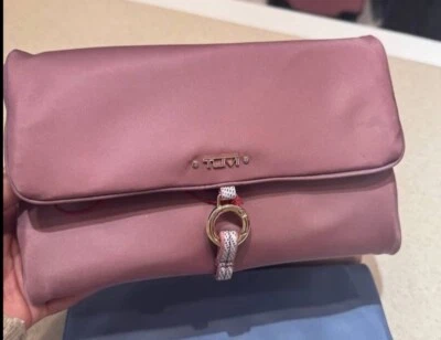 NEW Tumi Voyageur ELIZA 8.75” Nylon Jewelry Travel Roll Case - ORCHID DUSTY ROSE
