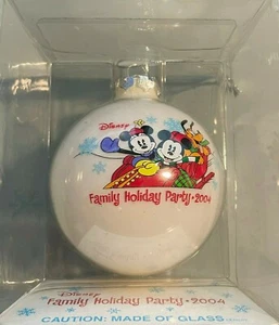 Disney Cast Exclusive Family Holiday Party 2004 Mickey Minnie Pluto Ornament - Picture 1 of 2