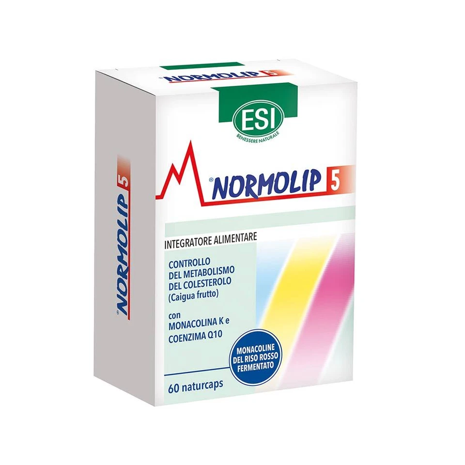 ESI Normolip 5 - Integratore di Riso Rosso Controllo Colesterolo, 60 Naturcaps - Immagine 1 di 1