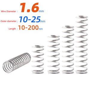 Muelles de compresión de 1,6 mm de diámetro de alambre de acero inoxidable A2 longitud 10 mm-200 mm - Imagen 1 de 8