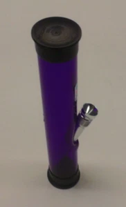 6" TRAVEL ACRYLIC STRAIGHT THUMB CARB HOOKAH WATER PIPE BONG PURPLE Plastic - Picture 1 of 3