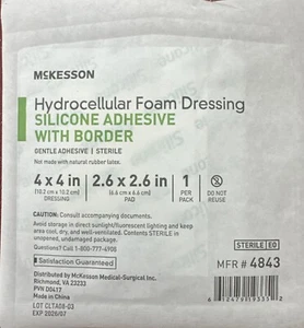 McKesson benda adesiva in silicone per medicazione schiuma idrocellulare - 4843 1 unità - Foto 1 di 2