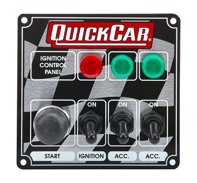 QUICKCAR RACING PRODUCTS QRP50-025 - ICP Dash Mount Switch Panel 4-5/8" x 4-3/8" Foto 1 de 3