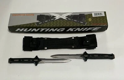Juego de cuchillos dobles con funda de nailon para cinturón horizontal HK8855-C Foto 1 de 4