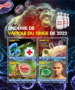 Central Africa - 2022 Monkeypox Outbreak - 4 Stamp Sheet - CA220446a - Picture 1 of 1