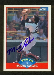 Puntuación #542 1989 Mark Salas, White Sox: autógrafo Blue Sharpie FC03 - Imagen 1 de 3