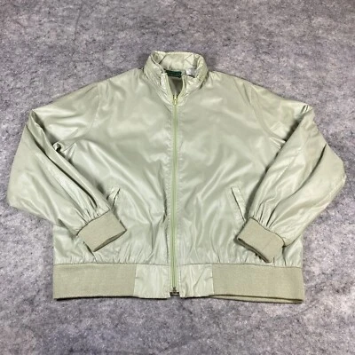 Chaqueta con Capucha Izod De Colección Adulto Grande Verde Cremallera Completa Cortavientos Ligera Nylon Foto 1 de 4