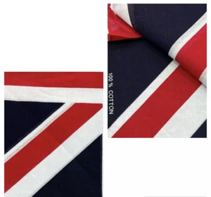 Union Jack Bandana Head Tie Wear Neck Scarf Wrist Wrap Head Band 100% Cotton - Picture 1 of 1