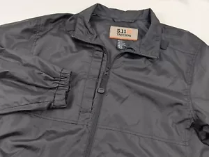 5.11 511 Tactical Windbreaker Mens Size Small Jacket Black Fill Zip Utility - Picture 1 of 9