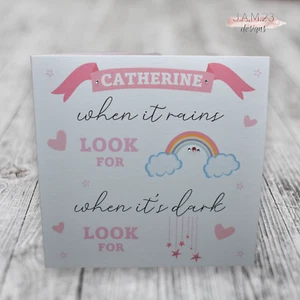Personalised Encouragement Card Break Up Illness Down On Their Luck Poor Health - Picture 1 of 8