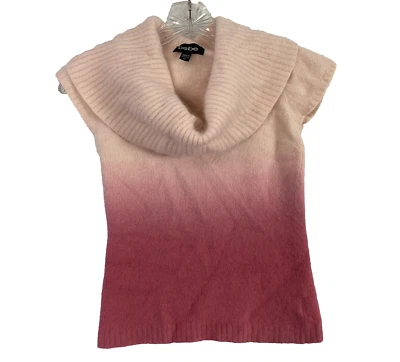 De colección BEBE Ombre Suéter Capucha Cuello Pullover Suéter Rosa Juniors M SS Pelo de Conejo Foto 1 de 4