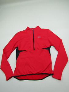 Louis Garneau Cycling 1/2 Zip Pullover Womens Medium Polyester Fleece Lined Logo