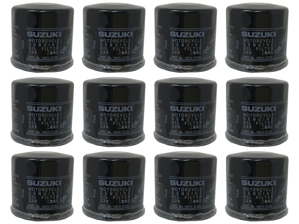 Paquete de 12 filtros de aceite Suzuki OEM 16510-07J00 Foto 1 de 4