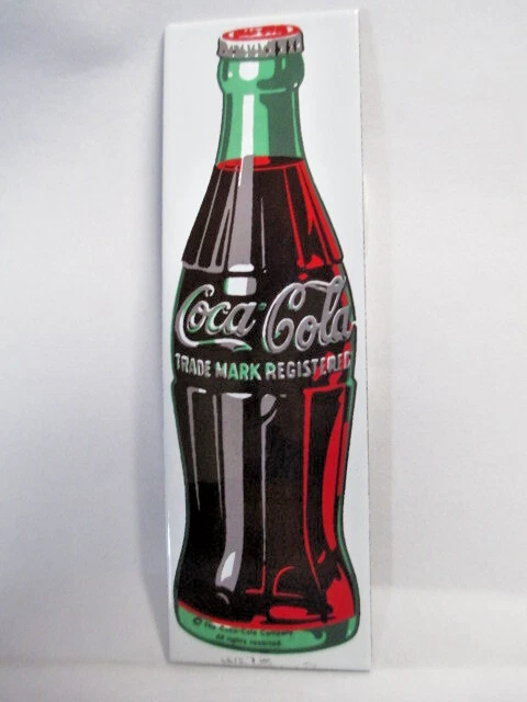 Coca-Cola Metal Magnet Andy Rooney Bottle on White Background Coke Retro - Image 1 of 1