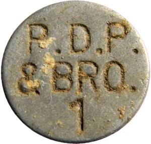 Green Hill, Maryland 1900 Pratt D. Philips & Bro Cannery Token (04236) - Imagen 1 de 2