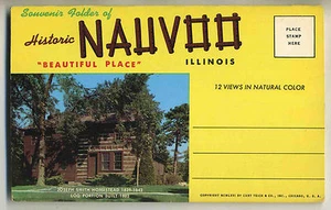 Libro de vista de postal desplegable de colección 1966 Nauvoo, Illinois - Curt Teich #D-14549 - Imagen 1 de 5