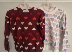 Girls H&M 2x Heart Jumpers. Size 8-10 yrs - Picture 1 of 12