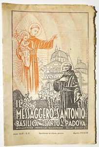 Bollettino della Basilica, Padova - Il Messaggero di S. Antonio N. 8 - 1939 - Picture 1 of 1