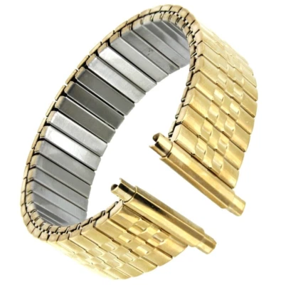16-22mm T&C Shiny Gold Tone Men's Expansion Watch Band Regular 520825 - Image 1 of 4