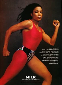 GOT MILK? AD 1996 FLORENCE GRIFFITH JOYNER ~ RUNNER ~ SEXY PINUP - Bild 1 von 1