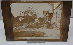 Indian MOTORCYCLE and BUGGY - Real Photo - POST CARD - listing #6656 - Picture 1 of 13