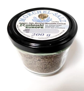 Morcheln Salz Spitzmorcheln morchela conica in Meersalz 200g Glas Morchel Salz - Bild 1 von 5