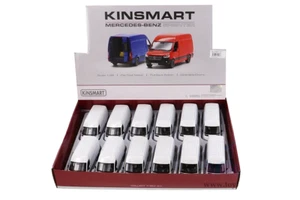 12 piezas Kinsmart Mercedes-Benz Sprinter furgoneta modelo diecast coche de juguete 1:48 BLANCO - Imagen 1 de 6