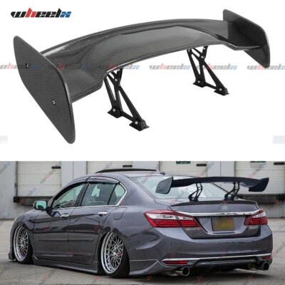 Alerón trasero de fibra de carbono 46" estilo carreras GT para Honda Accord cupé Foto 1 de 4