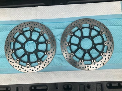 17-21 DUCATI MONSTER 797 FRONT LEFT RIGHT BRAKE ROTORS DISCS - Image 1 of 4