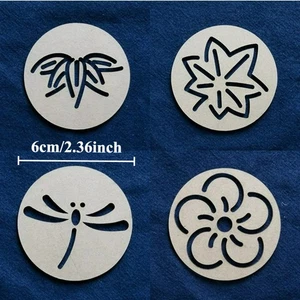 1x Modello Ricamo Fiore Acrilico Rotondo Scavato Modello Floreale Sashiko Casa - Foto 1 di 15