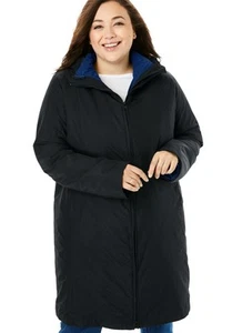 Woman Within Plus Size 3-In-1 Hooded Taslon Jacket - Picture 1 of 23