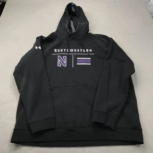 Northwestern Wildcats Hoodie Mens 2XL Under Armour TEAM ISSUED NCAA Logo - Picture 1 of 9