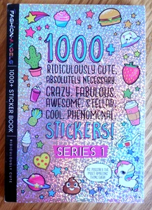 Fashion Angels "Book of 1000 Ridiculously Cute Stickers" w 40 Sheets Age 6+ - Picture 1 of 7
