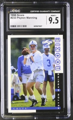 1998 Score Peyton Manning #233 Rookie RC Indianapolis Colts RC CGC 9.5 Mint+ - Image 1 of 2