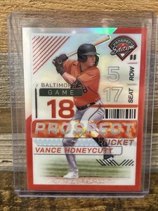 2024 Panini Prospect Edition Vance Honeycutt # 160 Prospect Ticket Holo Rojo/199 - Imagen 1 de 3
