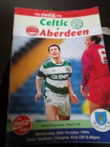 1994 (Scotland) The Coca Cola Cup S/F @ Ibrox Celtic v Aberdeen 26/10/94. - Picture 1 of 8