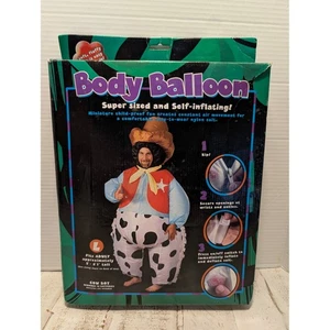 Body Palloncino Cowboy Costume Gonfiabile Adulto Grande Divertente Halloween - Foto 1 di 10
