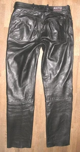 fette - AKITO - Herren- LEDERJEANS / Motorrad - Lederhose in schwarz W33 / L35 - Bild 1 von 4
