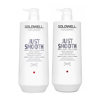 Goldwell DualSenses 光滑洗发水和护发素 Liter Duo 33.8 盎司 — 第 1/2 张图片