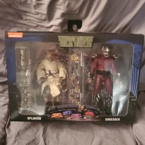 NECA TMNT Ninja Turtles 1990 Splinter Shredder figura de acción sellada paquete de 2 - Imagen 1 de 2