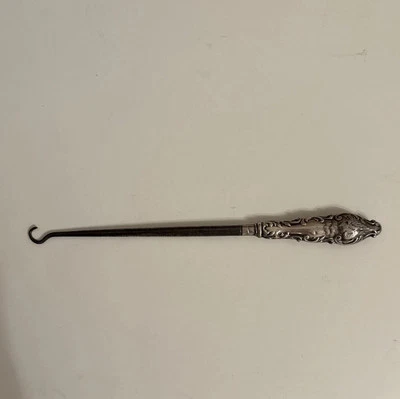 Genuine Shoelace Hook, Victorian Era, Real Silver With Markings (Photos) Rare - Image 1 of 4
