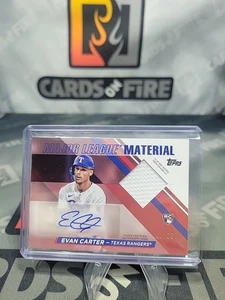 2024 Topps Update Series - Evan Carter Major League Materials Auto /25 Red - Picture 1 of 2