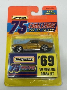 Matchbox 75 Challenge 1997 Edition Gold ‘68 Ford Mustang Cobra Jet #69 - Picture 1 of 6