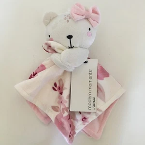 NEU Lovey rosa Blumenbär Sicherheitsdecke weiches Babyspielzeug | Magic Moments - Bild 1 von 6